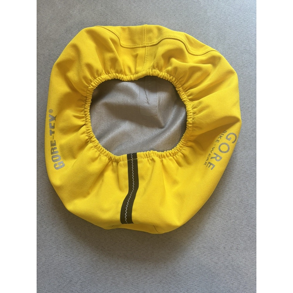 Gore Bike Wear Gore-Tex Cycling Helmet Cover Size Large Yellow Reflective
